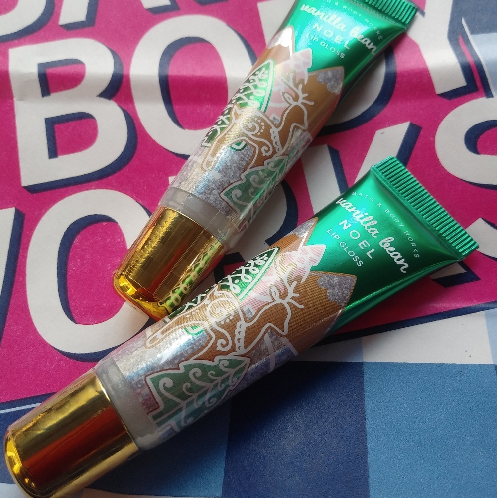 2 Bath & Body Works Vanilla Bean Noel Lip Gloss